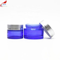 Wholesale clear luxury cosmetics jar glass 20ml for face cream with silver lid